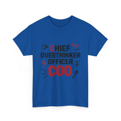 Men's COO T-Shirt, Chief Overthinker Officer Funny Graphic Tee, Office Humor Shirt for Him