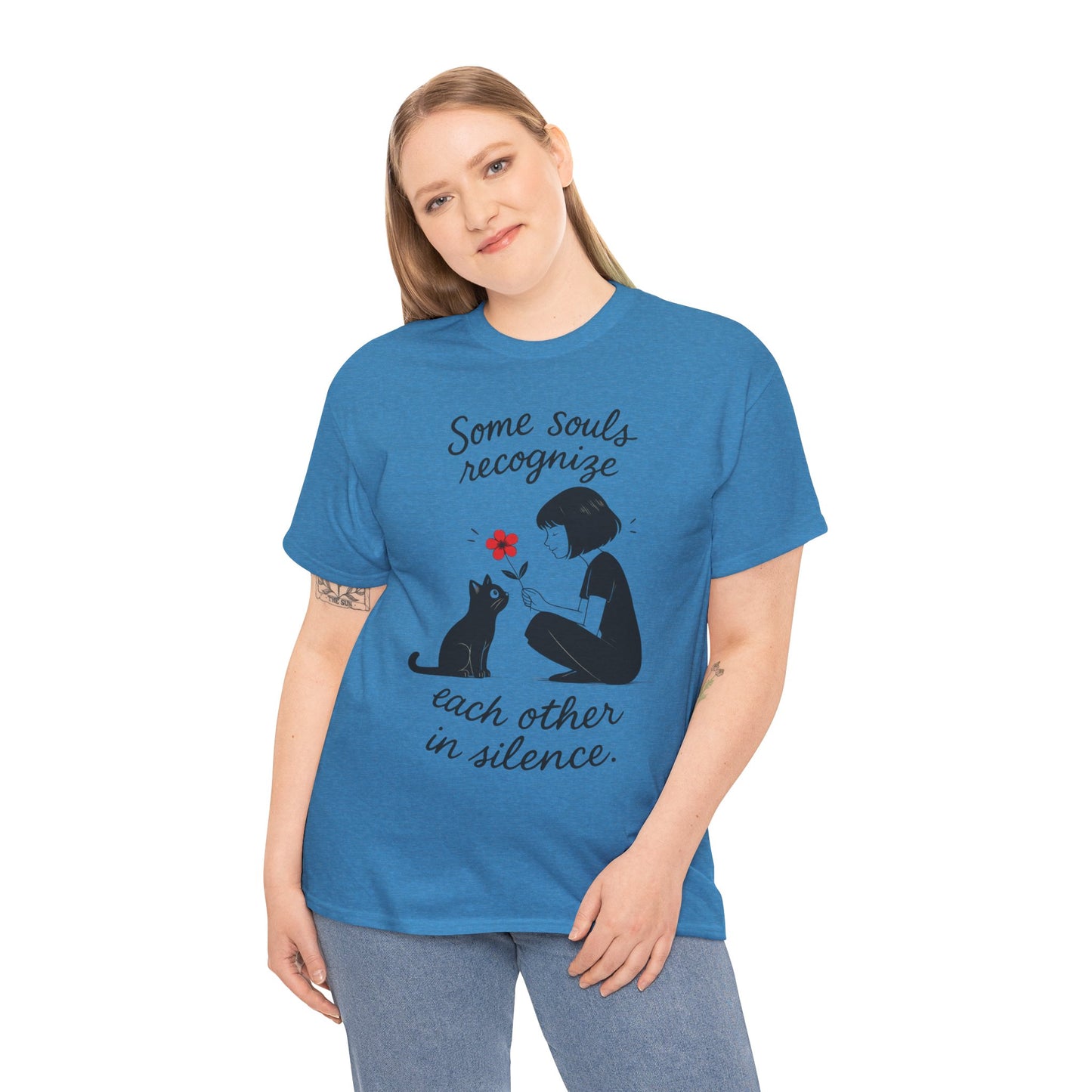 Cat Lover's Heavy Cotton Tee, Cute Cat Shirt, Pet Owner Gift, Animal Lover Apparel, Birthday Gift for Her, Women's Cotton T-Shirt, Cat Lover