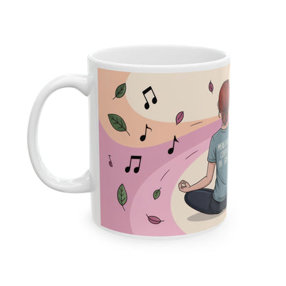 Zen Ceramic Mug, Sarcastic Yoga Coffee Cup, Yoga Lover Gift, Meditation Mug, Self-Care Beverage Holder, Funny Zen Mug