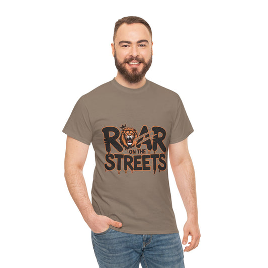 Roar on the Streets Lion Graphic Mens Urban T-Shirt, Lion Shirt, Street Vibe