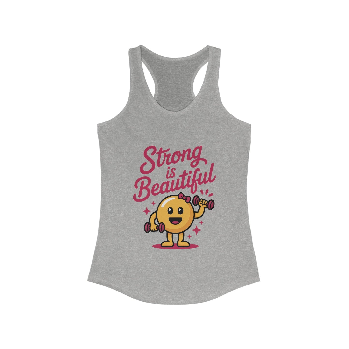 Strong is Beautiful Womens Tank Top, Cute Fitness and Gym Motivation Shirt, Workout Shirt, Exercise Top, Gift for Her