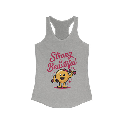 Strong is Beautiful Womens Tank Top, Cute Fitness and Gym Motivation Shirt, Workout Shirt, Exercise Top, Gift for Her