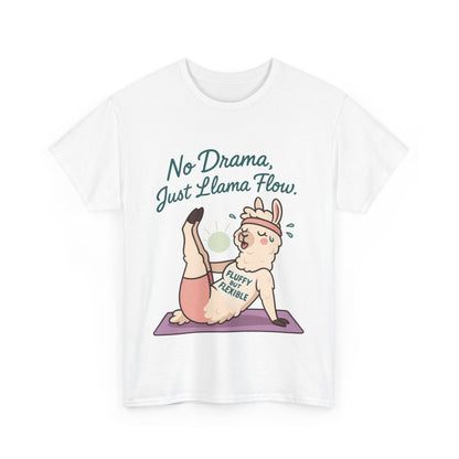 No Drama Llama Yoga Tee, Funny Yoga Llama T-Shirt for Women, Gift for Yoga Lovers, Fun Yoga T-Shirt for Animal Lovers, Humor Shirt