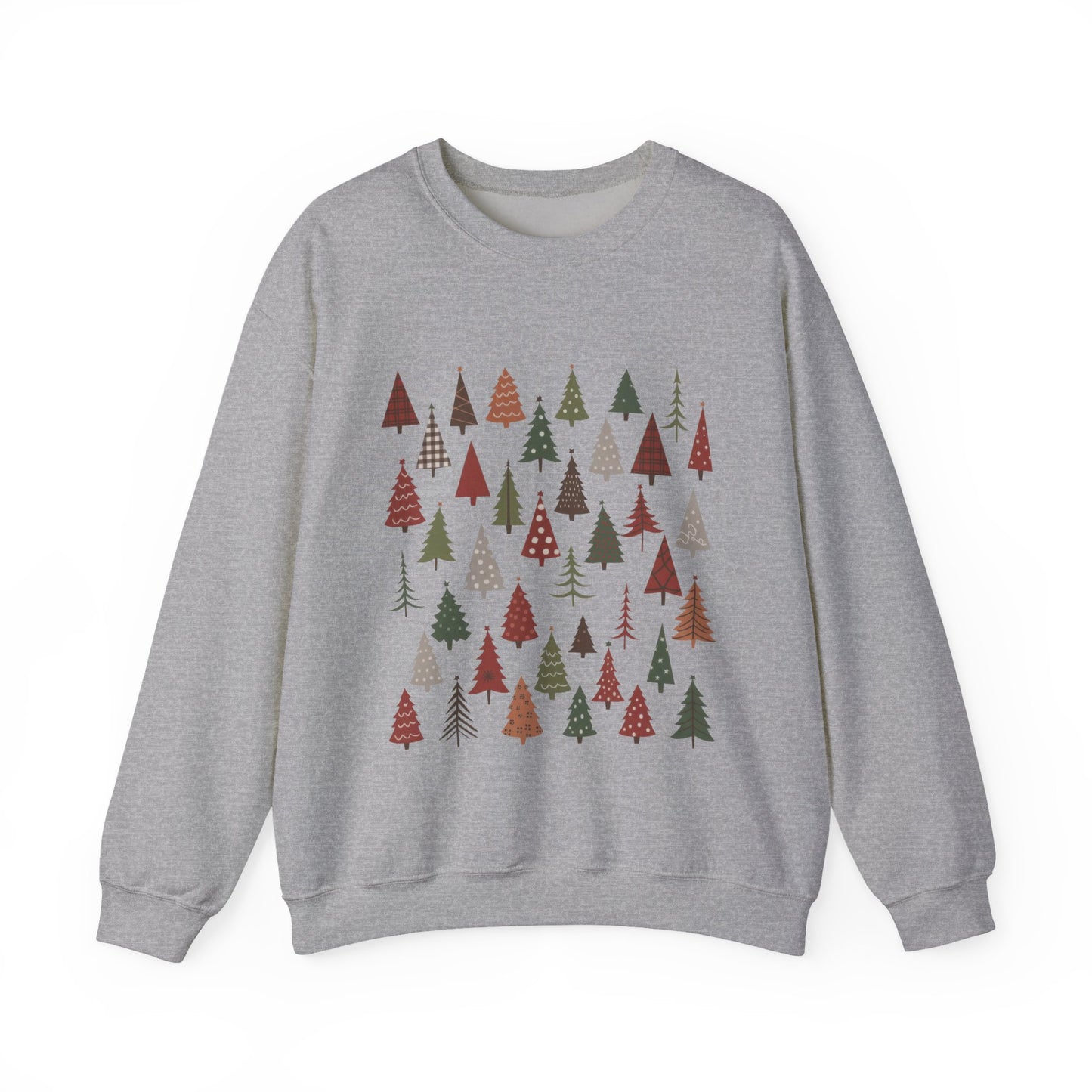 Minimal Christmas Tree Sweatshirt, Rustic Holiday Pullover