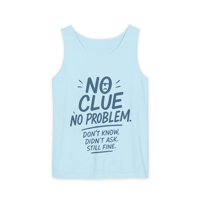 Funny No ClueWomens Tank Top, No Problem Quote Shirt, Dont Know Didnt Ask Graphic Tee, Gift for Her, Humorous Tee, Workout Sleeveless Shirt