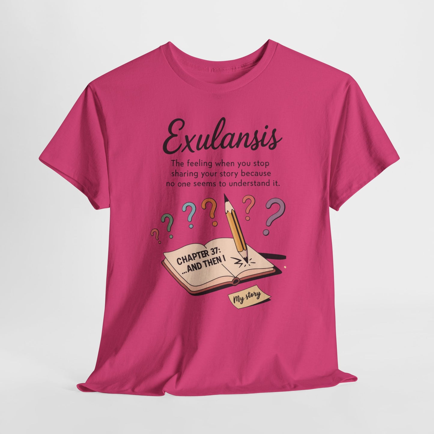 Exulansis Shirt, Emotional Aesthetic Word Tee, Deep Meaning Typography Graphic Tee, Women's Heavy Cotton Tee, deep meaning t shirt