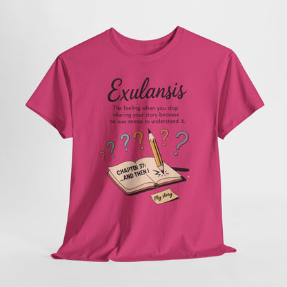 Exulansis Shirt, Emotional Aesthetic Word Tee, Deep Meaning Typography Graphic Tee, Women's Heavy Cotton Tee, deep meaning t shirt