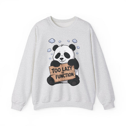 Panda Lazy Crewneck Sweatshirt - Funny Gift for Relaxation, Cute Animal Apparel for Cozy Days, Perfect for Fall and Winter