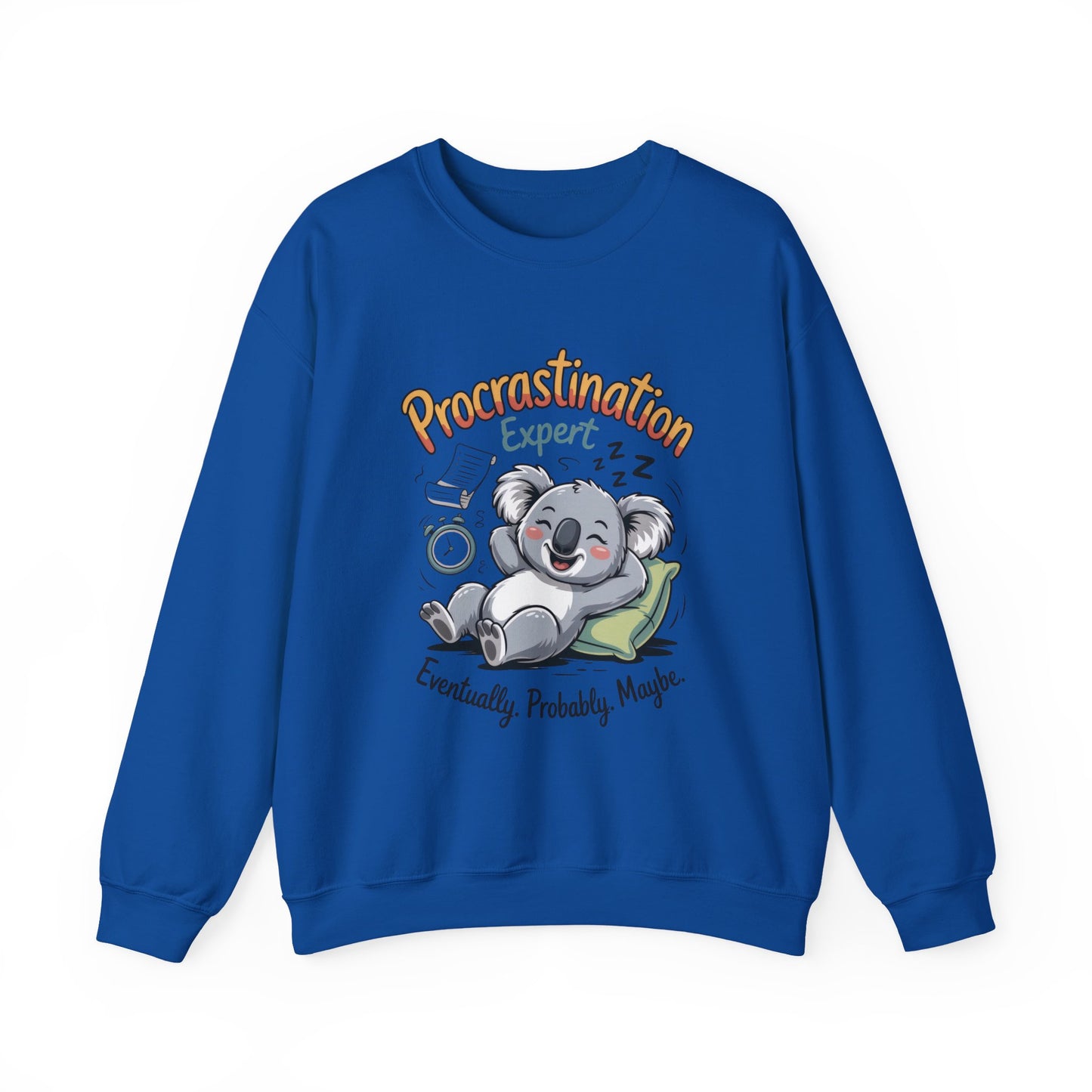 Procrastination Expert Womens Sweatshirt, Funny Crewneck, Cozy Gift for Students, Lazy Day Apparel, Womens Sweatshirt for Relaxation