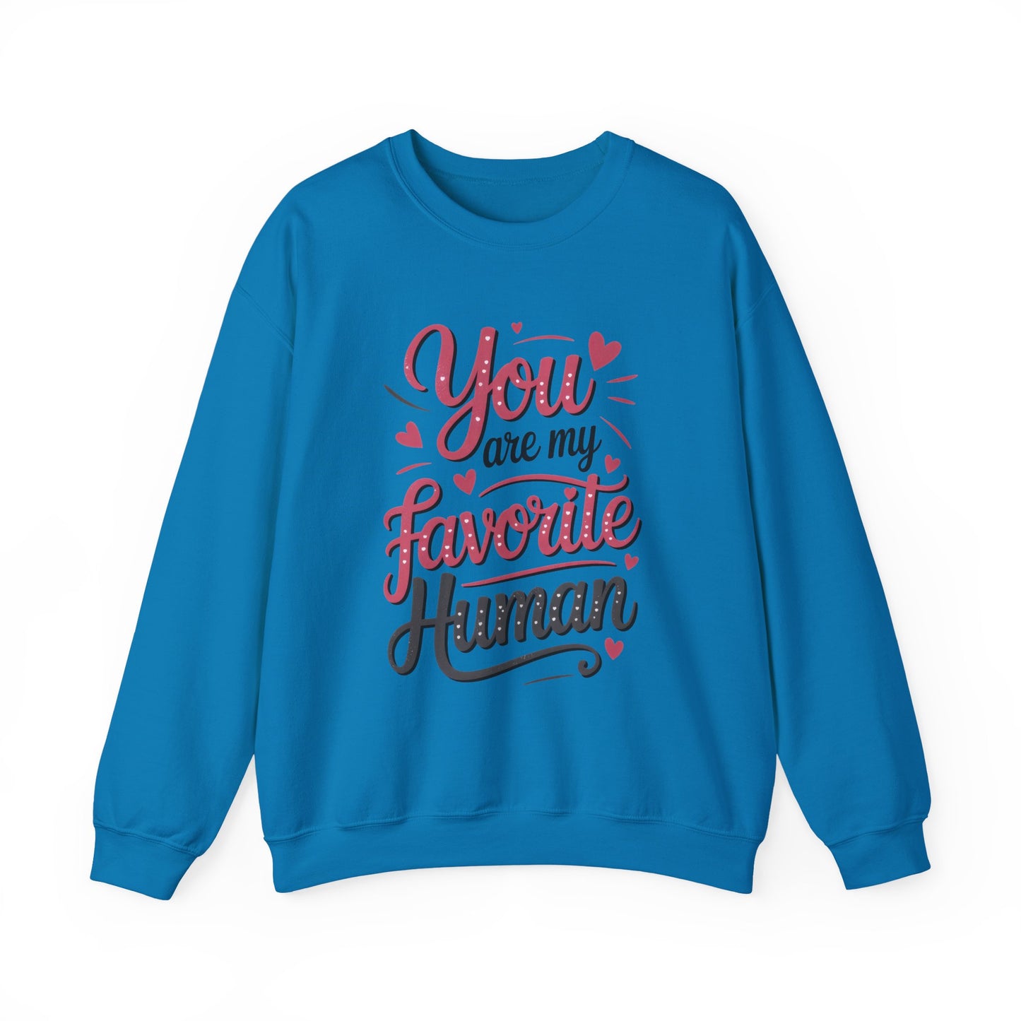 You Are My Favorite Human Sweatshirt, Cute Gift for Friends, Couples, Valentine's Day, Birthdays, Casual Wear, mother's day gift