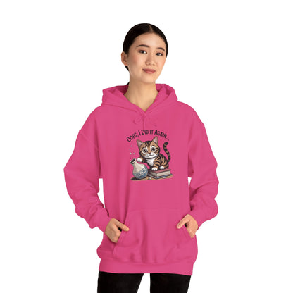 Cat Lover's Hoodie: Oops, I Did It Again, Funny Sweatshirt, Gifts for Animal Lovers, Cozy Hooded Sweatshirt, Pet Owner Apparel, Cute [...]