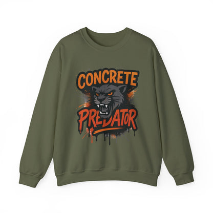Men's Heavy Blend™ Crewneck Sweatshirt, Concrete Predator Mens Panther Crewneck Sweatshirt