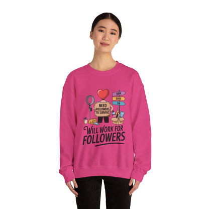 Funny Influencer Womens Sweatshirt, Social Media Sweatshirt, Humor Gifts, Crewneck for Influencers, Casual Wear, Womens Cozy Meme Top