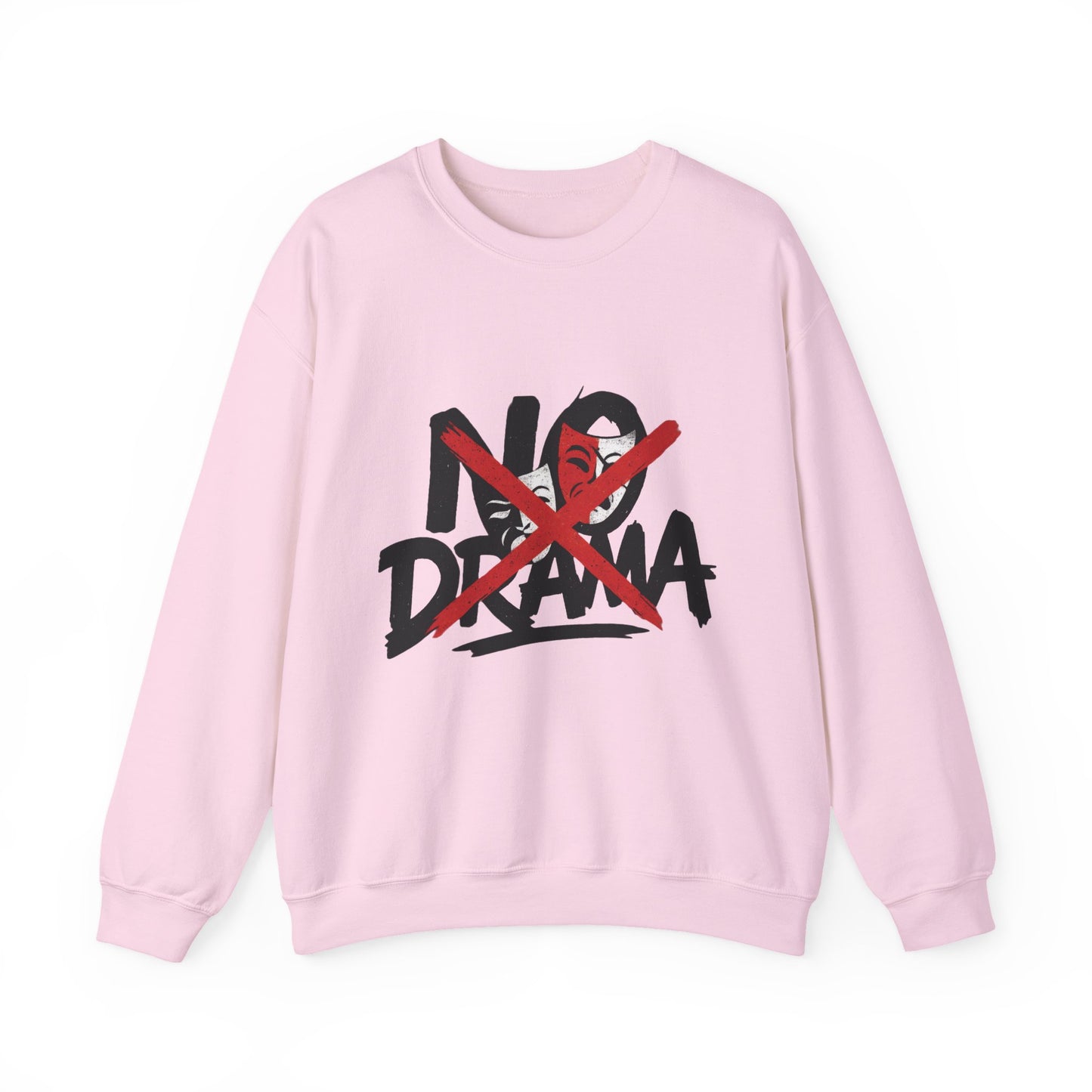 No Drama Crewneck Womens Sweatshirt, Cozy Sweatshirt, Relaxed Fit Pullover, Casual Gift for Friends, Everyday Comfort Apparel