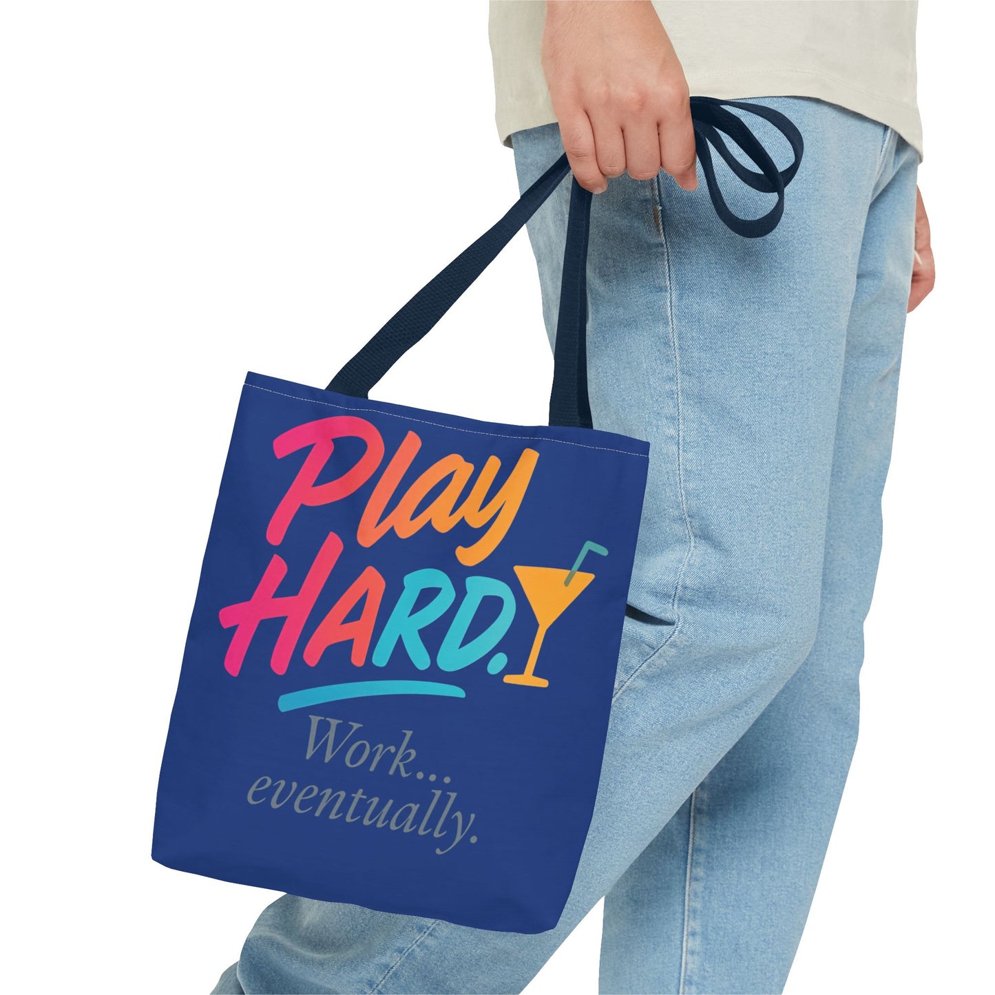 Play Hard Tote Bag - Fun, Stylish, Tote for Work & Play, Summer, Gift, Beach Bag, Everyday Carry, Beach Weekender Bag, large canvas bag