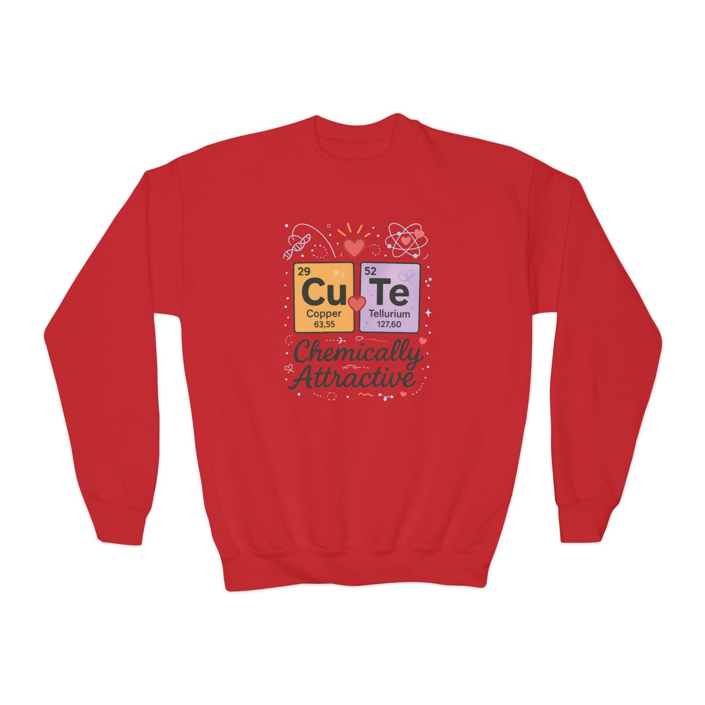 CuTe Teen Crewneck Sweatshirt, Science Sweatshirt for Girls, Chemically STEM Sweatshirt, Nerdy Gift for Teens, Funny Gift for Science Lovers