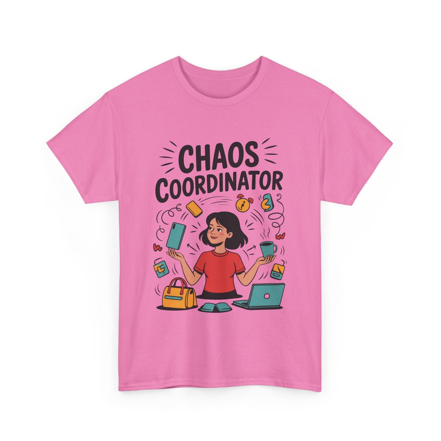 Chaos Coordinator Heavy Cotton Tee, Gift for Busy Moms, Mother's Day Gift, Funny Mom Life Shirt,  Busy Life Humor T-Shirt