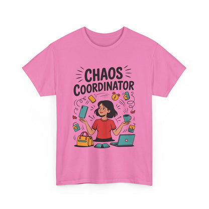 Chaos Coordinator Heavy Cotton Tee, Gift for Busy Moms, Mother's Day Gift, Funny Mom Life Shirt,  Busy Life Humor T-Shirt