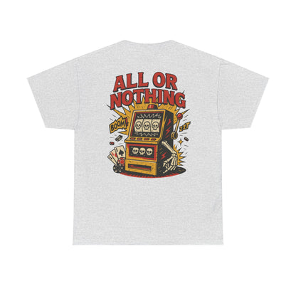 Mens Front Back print tee, Gambling Shirt, Casino Style Tee, Poker Lover Gift, Gaming Apparel, Slot Machine Graphic, Gambling Gift