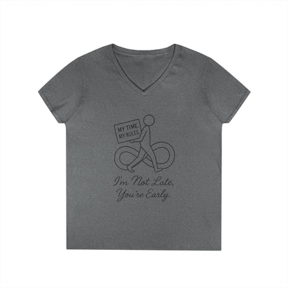 My Time My Rules Women's  V-Neck T-Shirt, Funny T-Shirt, Casual Wear, women empowerment tee, confident woman shirt, self love t shirt