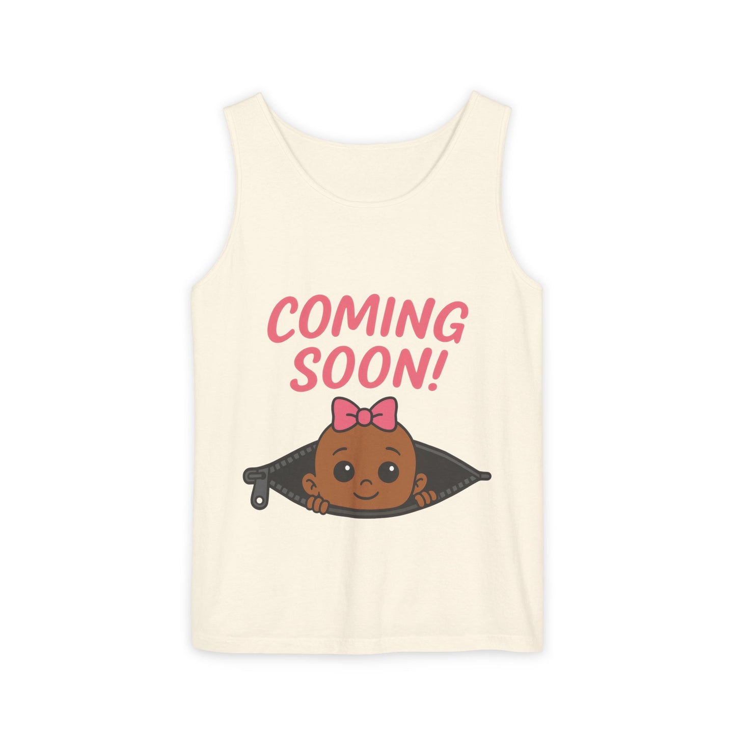 Coming Soon Maternity  Tank Top, Cute Baby Girl Pregnancy Announcement Shirt, Expecting Mom Gift, Gender Reveal Tank, Baby Shower Gift