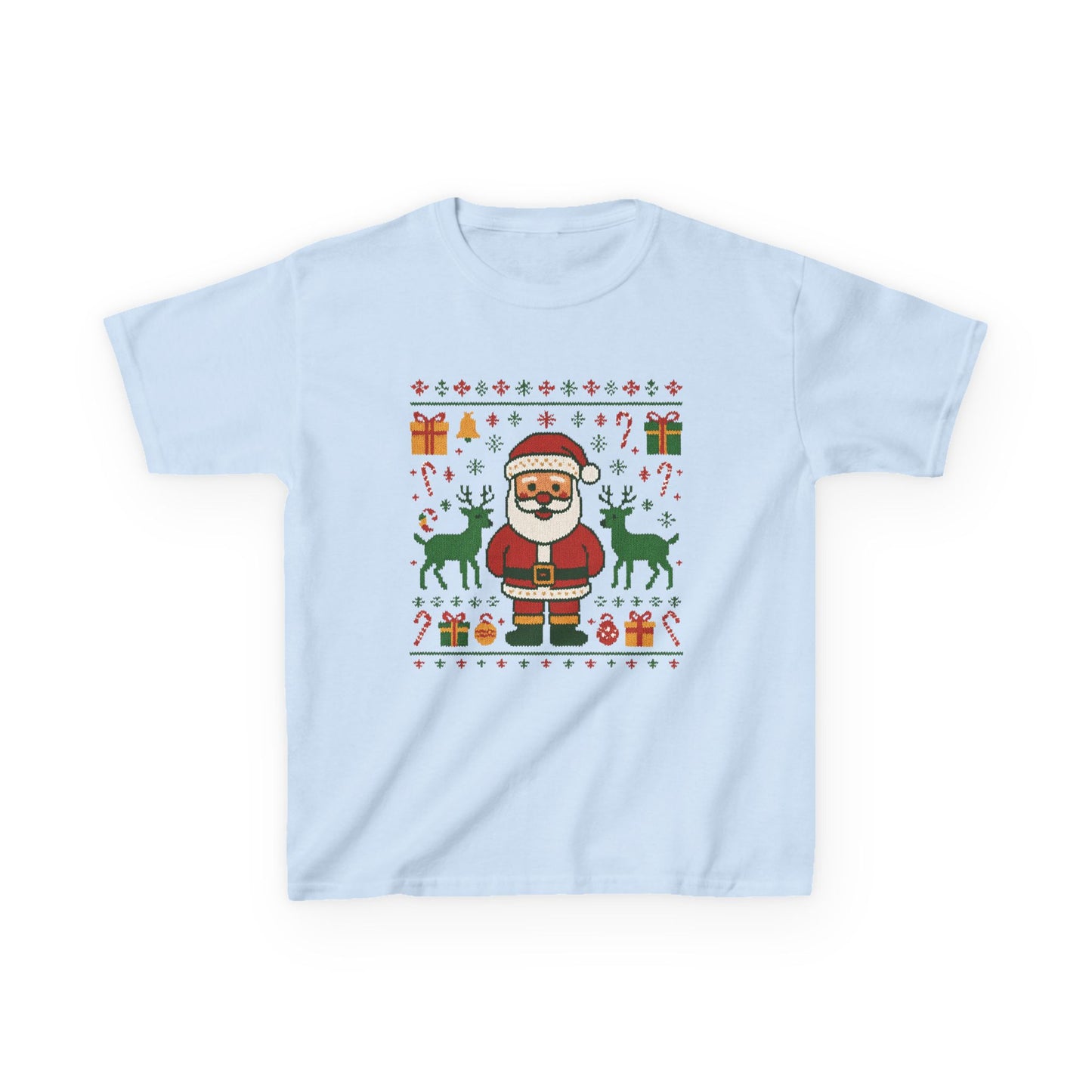 Kids Santa Christmas Shirt, Holiday Style Kids Sweater