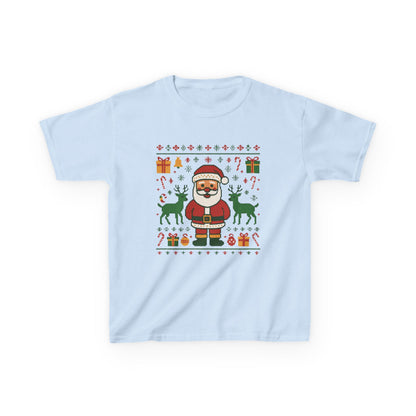 Kids Santa Christmas Shirt, Holiday Style Kids Sweater