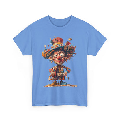 Colorful Clown T-Shirt, Funny Circus Character Graphic Tee, Whimsical Comic Style Shirt for Humor Lovers, Comedy Tee