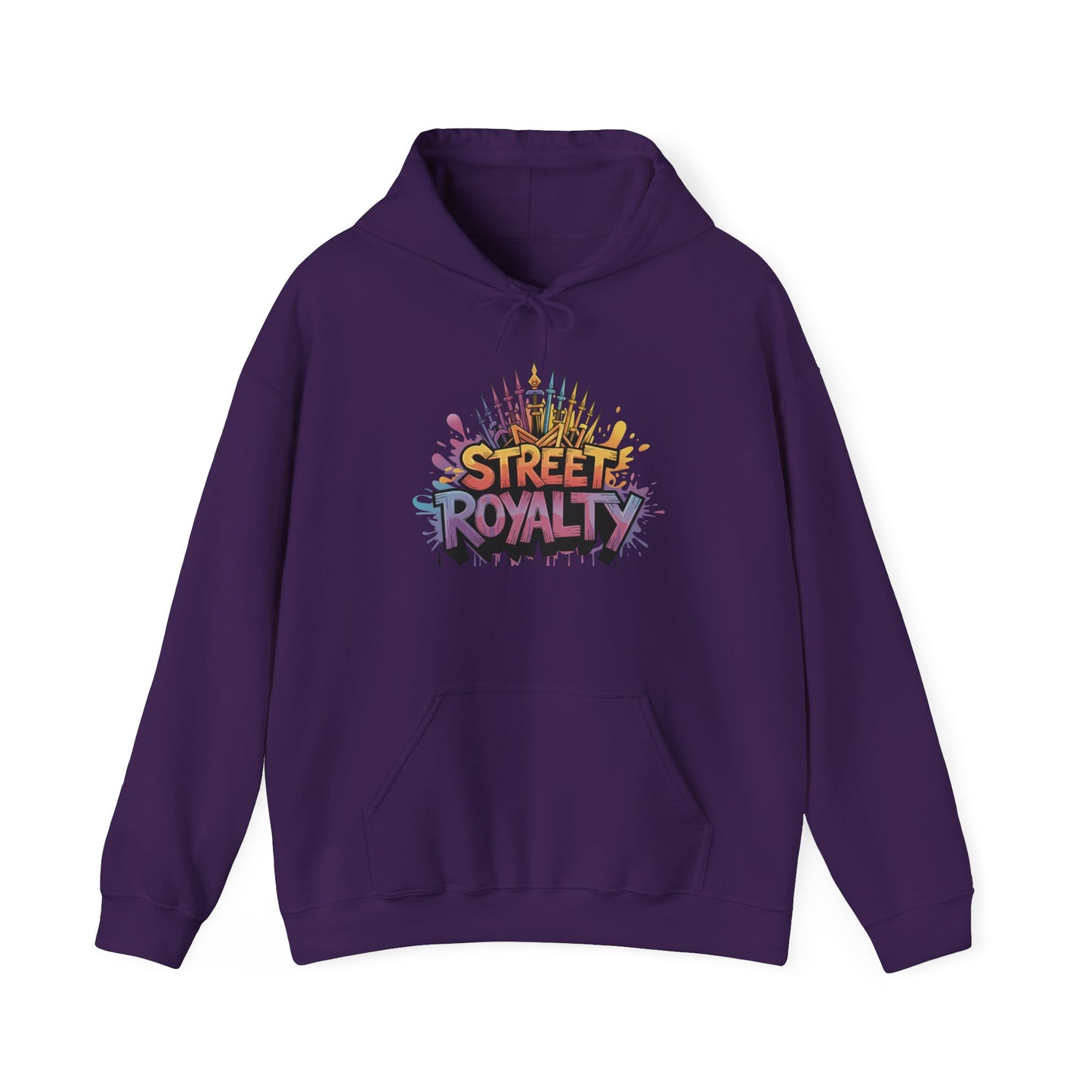 Street Royalty Women's Hoodie, Graffiti Crown Graphic Pullover, Urban Streetwear Sweatshirt for Girls