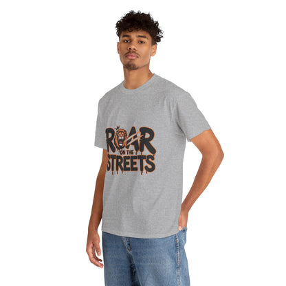 Roar on the Streets Lion Graphic Mens Urban T-Shirt, Lion Shirt, Street Vibe