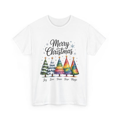 Merry Christmas Women's T-Shirt, Joy Love Peace Hope Magic Holiday Tee