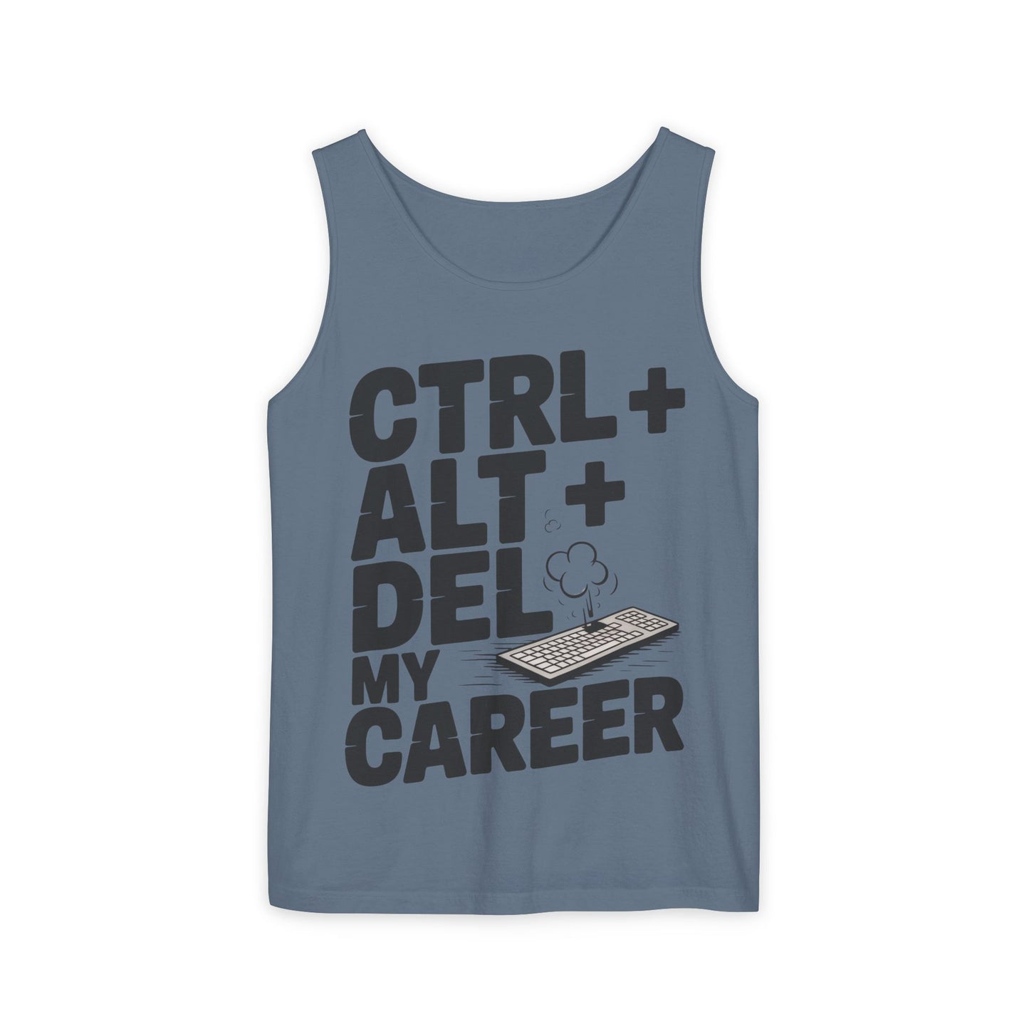 Ctrl Alt Del My Career Men's Tank Top, Funny Geek Sarcastic Office Humor Summer Shirt