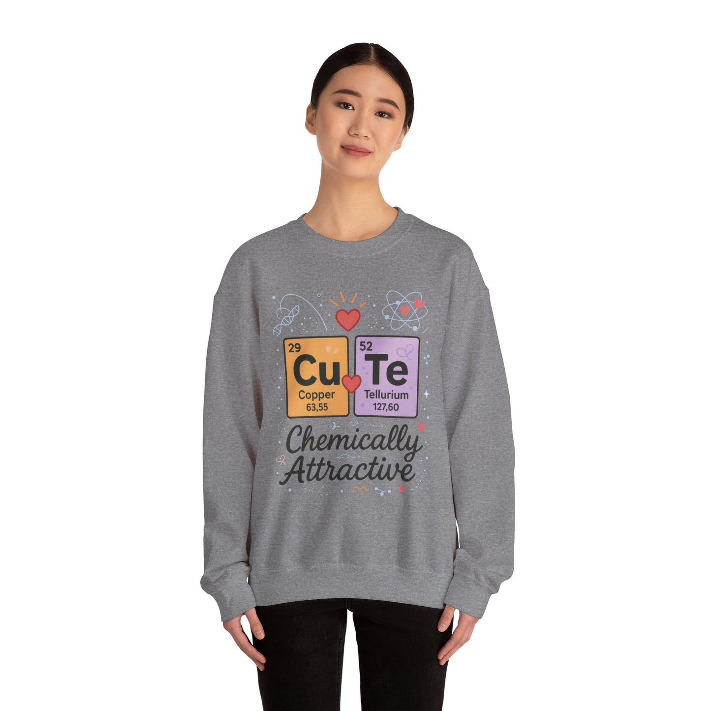 Cute Chemistry Sweatshirt for Women, Periodic Table Sweatshirt, Chemistry Gift for Her, Gift for Science Lovers, Valentine's Day Sweatshirt