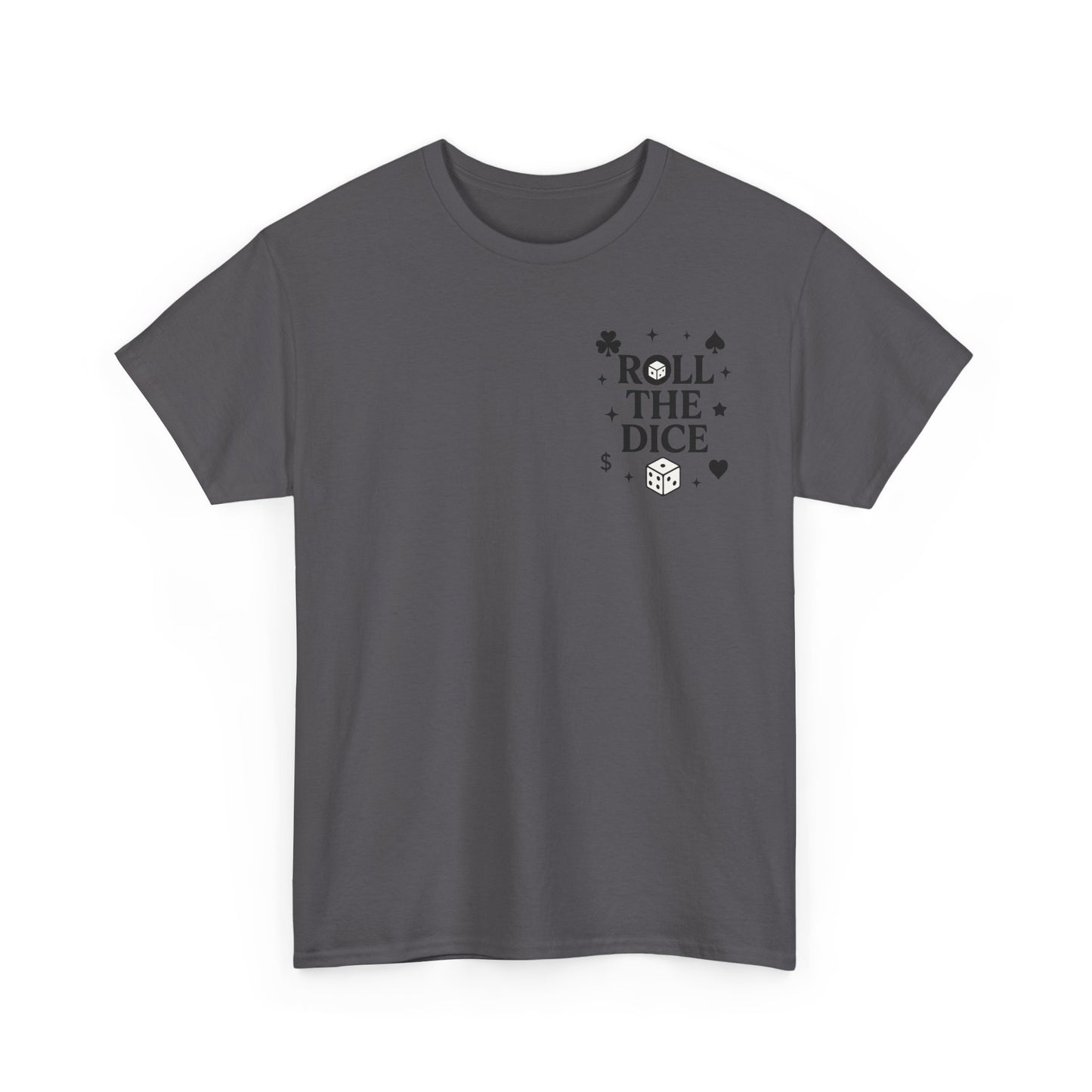 Queen of Luck Front & Back Print unisex T-Shirt, Roll the Dice Tee for Men, Vintage Gambling Shirt, Casino Gift, Poker Gift, Card Games Gift