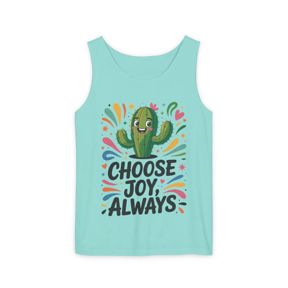 Joyful Cactus Womens Tank Top, Choose Joy Always, Summer Tank, Casual Wear, Gift for Friends, Trendy Top, Vacation Outfit