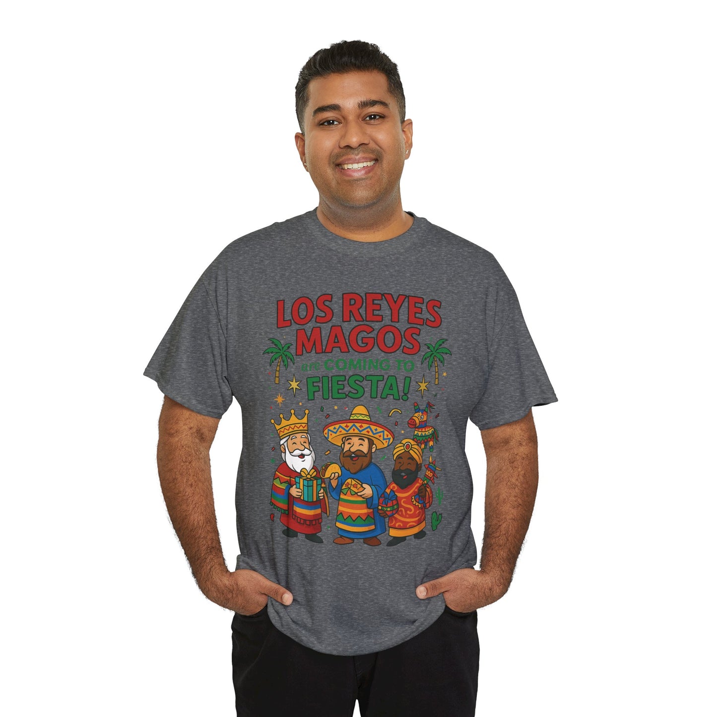 Los Reyes Magos Are Coming to Fiesta!, Funny Three Kings Day Shirt, Día de los Reyes Magos T-Shirt for Christmas Fiesta Lovers