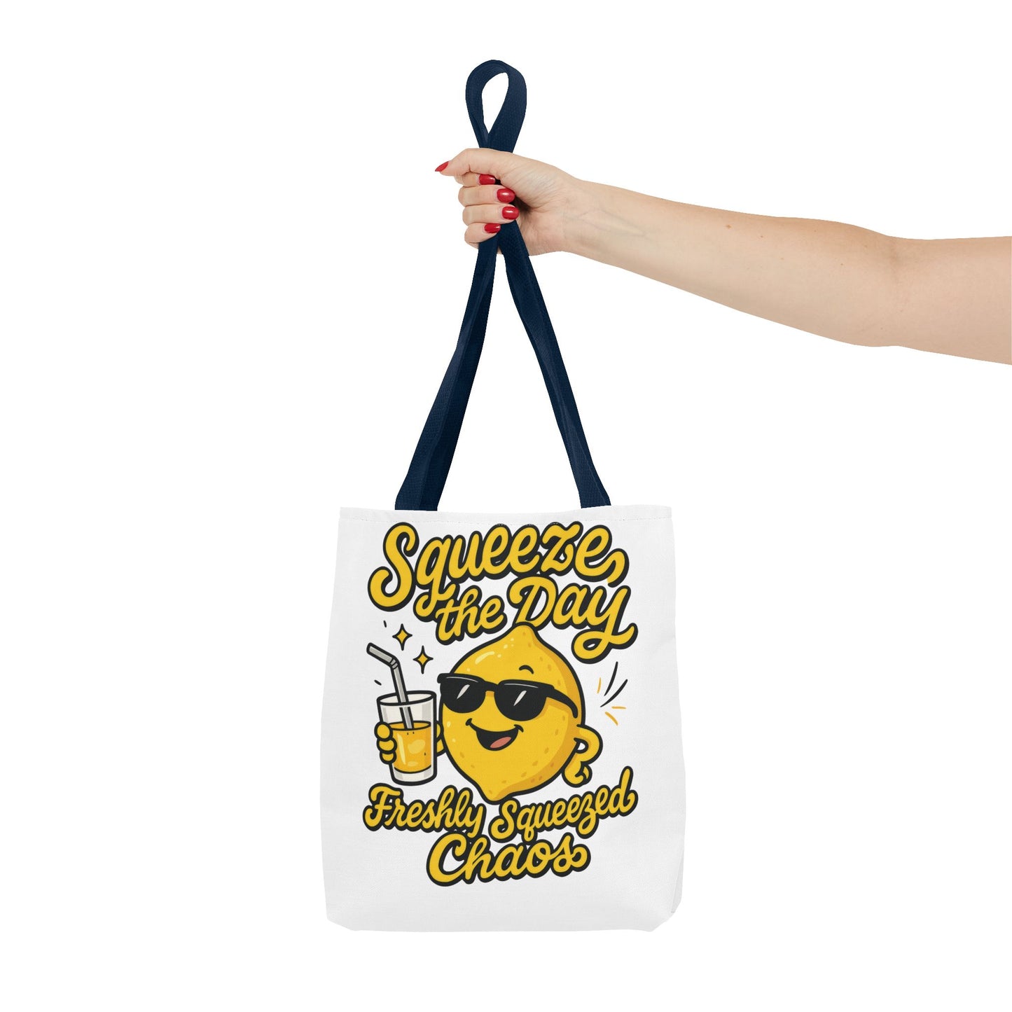 Lemon Themed Tote Bag, Squeeze the Day, Shopping Bag, Gift for Citrus Lovers, Eco-Friendly Carrier, Summer Accessory