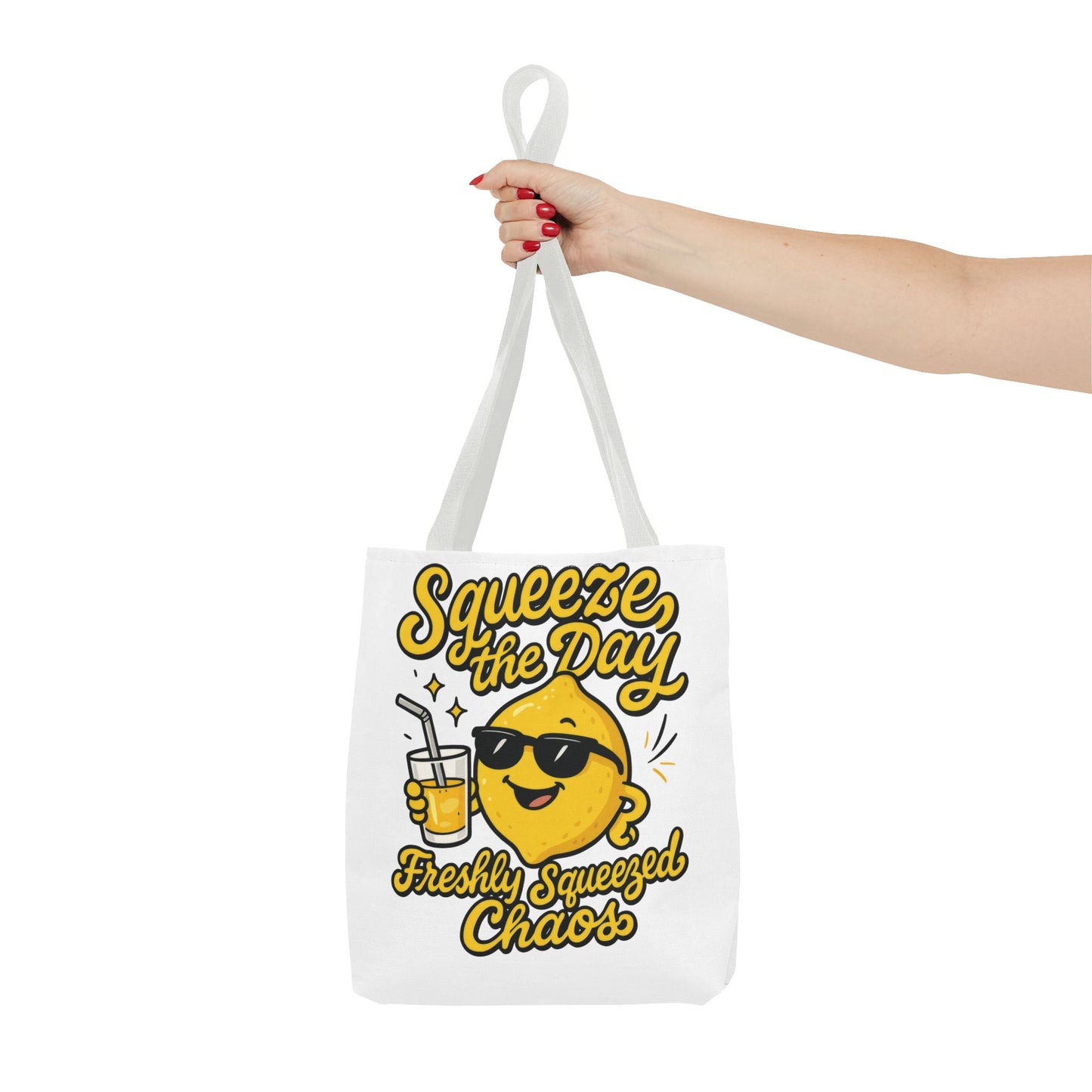 Lemon Themed Tote Bag, Squeeze the Day, Shopping Bag, Gift for Citrus Lovers, Eco-Friendly Carrier, Summer Accessory