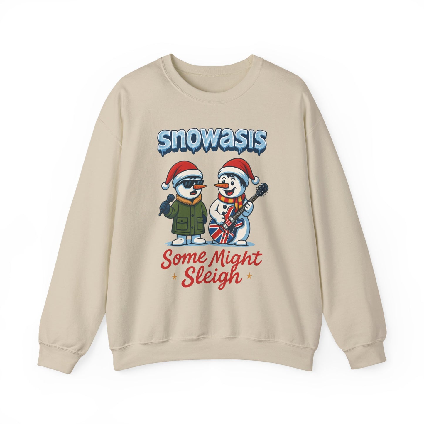 Snowasis Some Might Sleigh Women's Christmas Sweatshirt, Funny Retro Holiday Jumper