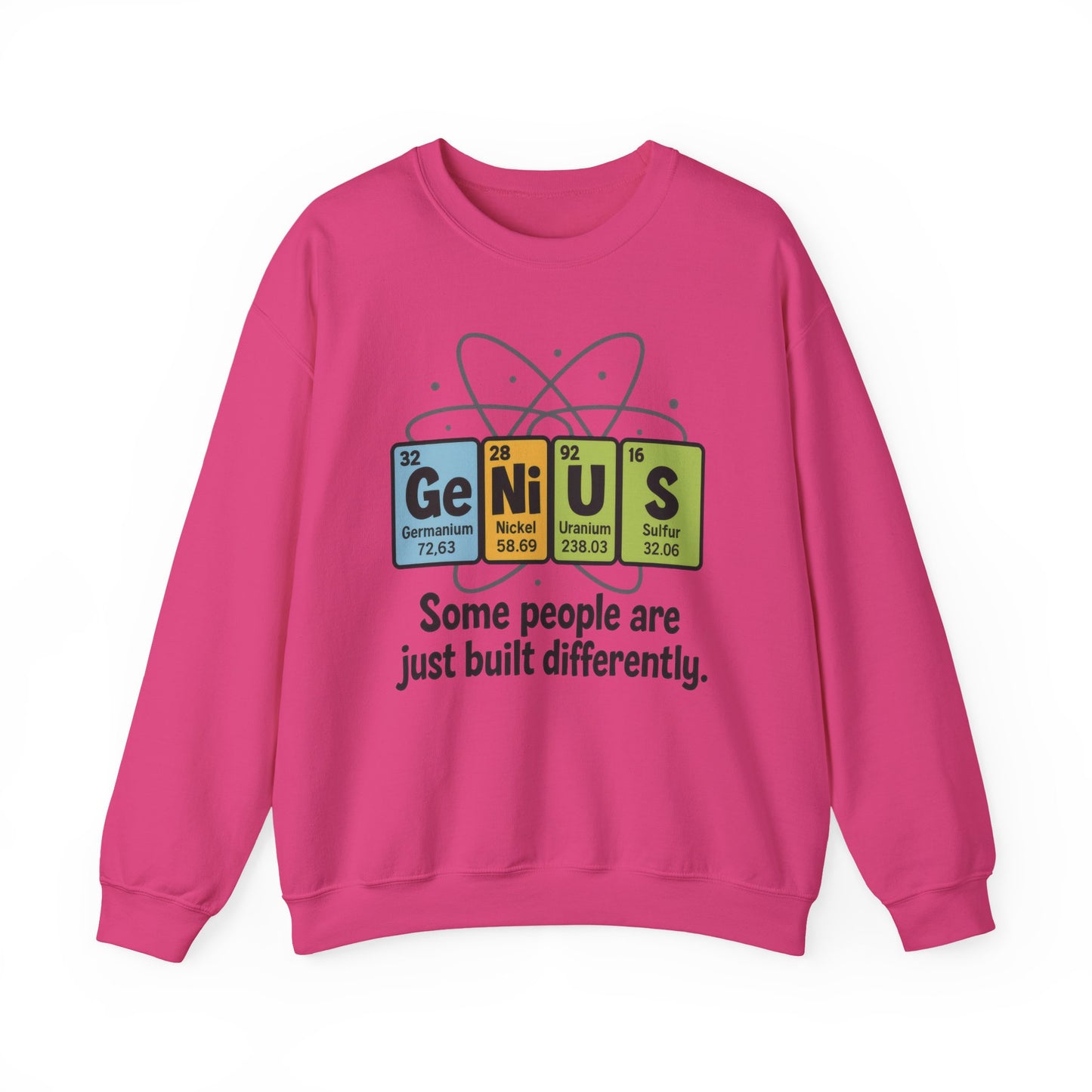 Funny Womens Science Sweatshirt, Genius Periodic Table Pullover, Nerdy Chemistry Gift for Her,  Funny Gift for Nerds, Science Geek Apparel