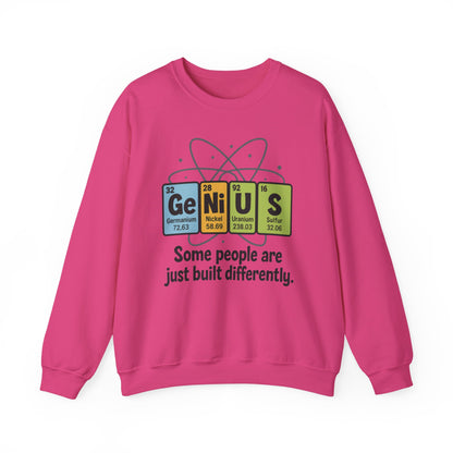 Funny Womens Science Sweatshirt, Genius Periodic Table Pullover, Nerdy Chemistry Gift for Her,  Funny Gift for Nerds, Science Geek Apparel