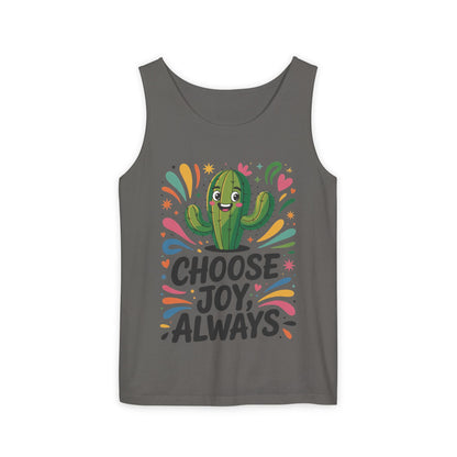 Joyful Cactus Womens Tank Top, Choose Joy Always, Summer Tank, Casual Wear, Gift for Friends, Trendy Top, Vacation Outfit