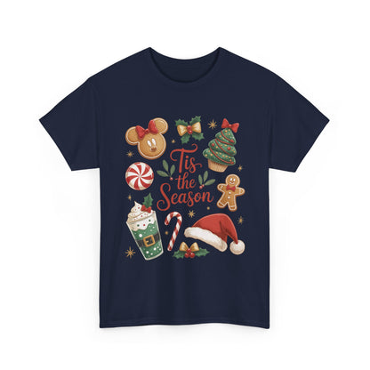 Women's Tis the Season Christmas Shirt, Cute Holiday Cookie - Coffee Tee, Women's Heavy Cotton Tee