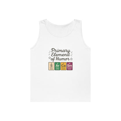 Sarcasm Tank Top for Men, Funny Chemistry Shirt, Science Humor Sleeveless Tee, Nerdy Summer Gym Shirt for Him, Chemistry Elements