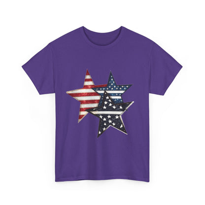 Patriotic Star Unisex Tee, USA Pride T-Shirt, Independence Day Outfit, All-American Style Shirt, Gift for Veterans, 4th of July Celebration