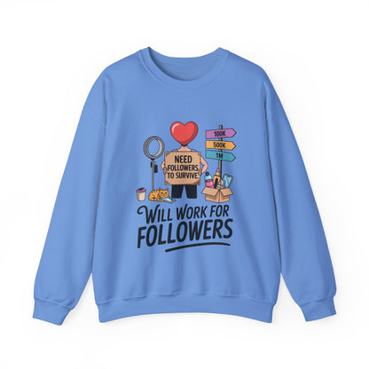 Funny Influencer Womens Sweatshirt, Social Media Sweatshirt, Humor Gifts, Crewneck for Influencers, Casual Wear, Womens Cozy Meme Top