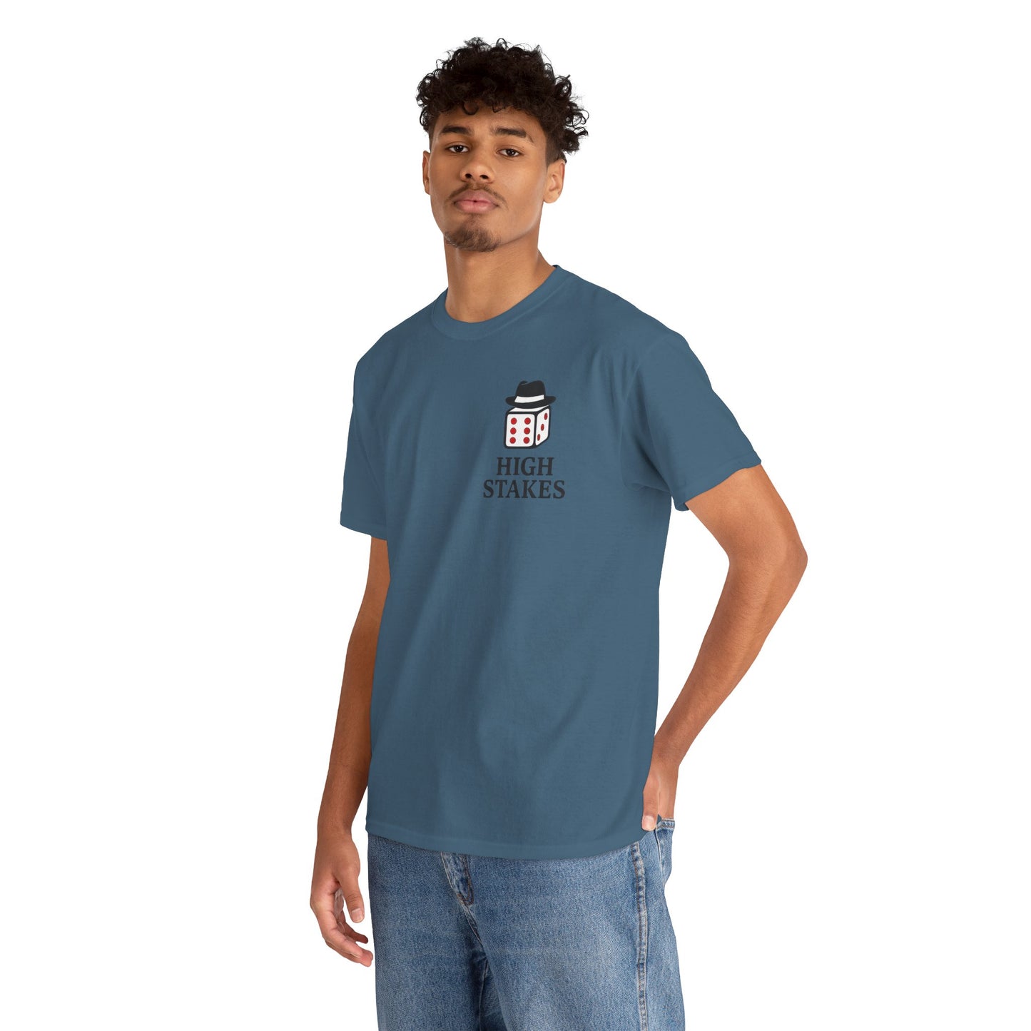 Mens Front Back print tee, Gambling Shirt, Casino Style Tee, Poker Lover Gift, Gaming Apparel, Slot Machine Graphic, Gambling Gift