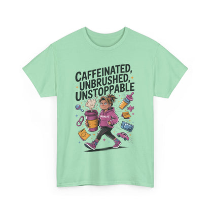 Funny Mom Life Graphic Shirt, Mother's Day Gift, Cotton Tee for Tired but Fierce Mothers, Coffee and Mom T-Shirt, mom life shirt
