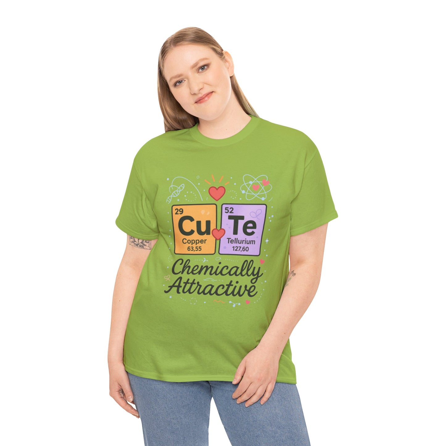 Cute Science T-Shirt for Women, Chemically Attractive Periodic Table Tee, Funny Nerdy Gift for Her, Chemistry Lover Gift, Science Apparel