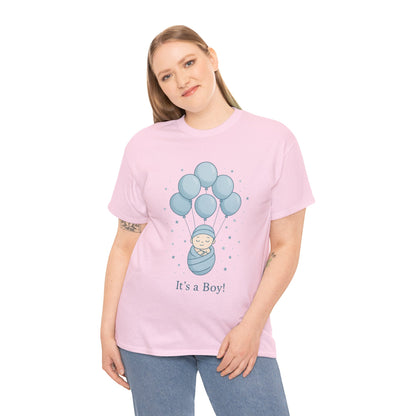 Its a Boy Maternity T-Shirt, Baby Boy Pregnancy Announcement Shirt, Gender Reveal Mom To Be Gift, Expecting Baby Shower Tee